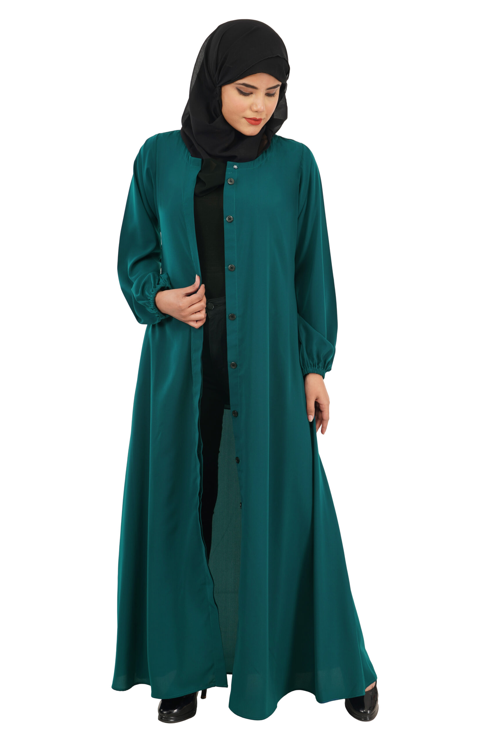 Casual front open abaya by indianfashionstore.com