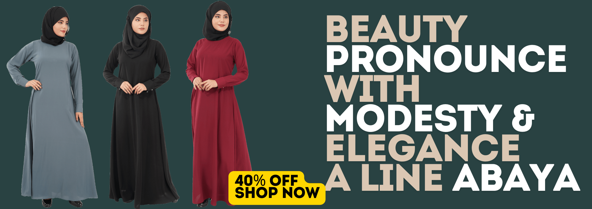 a line abaya banner