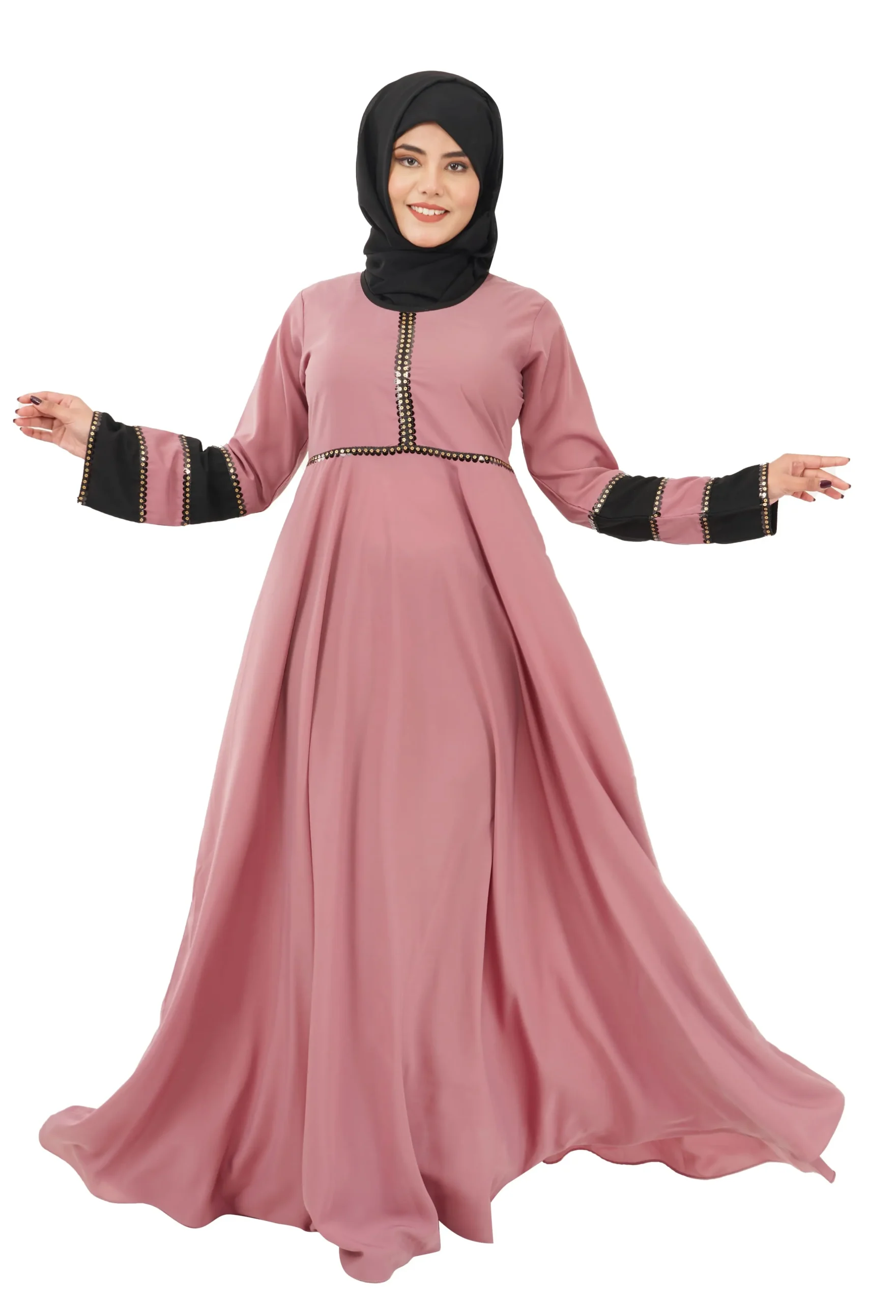 Party wear umbrella abaya with hijab