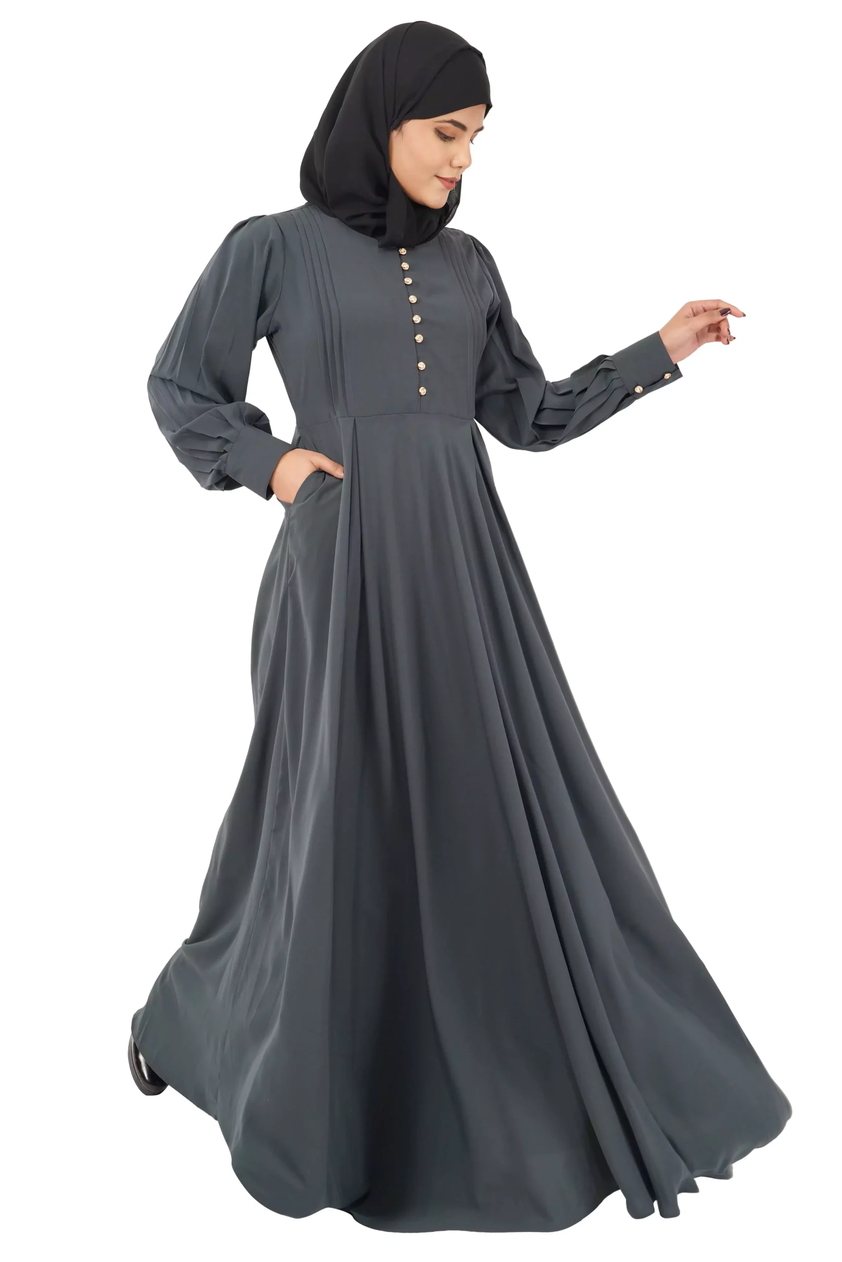 Umbrella cut abaya with hijab